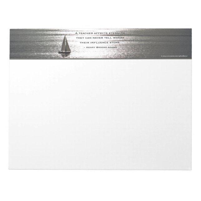 Santa Monica Sailing, for teachers - LARGE Notepad (Front)