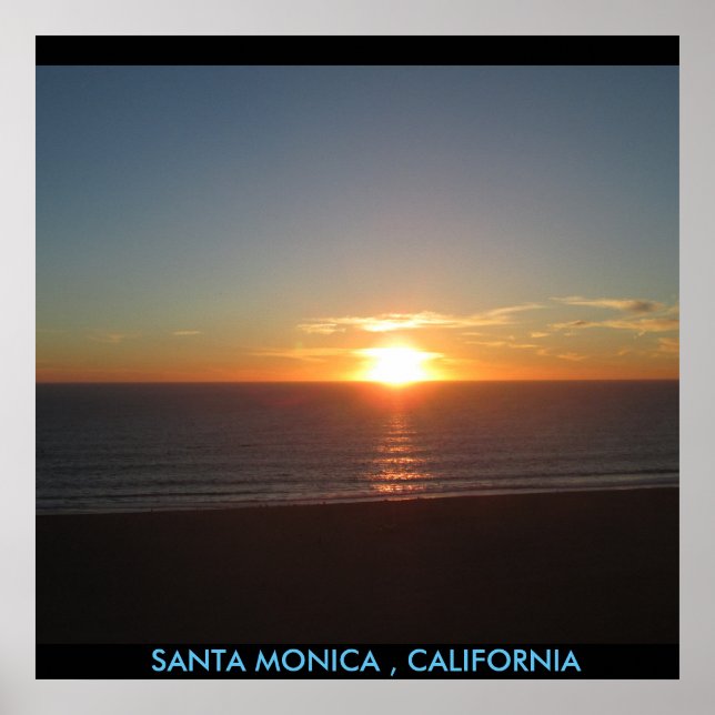 SANTA MONICA SUNSET #1 POSTER (Front)