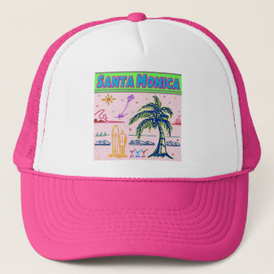 "Santa Monica" Surfer Beach Hat