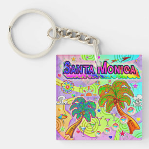 Santa Monica Vacation Target Keychain
