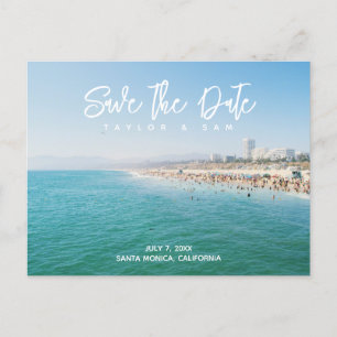 Santa Monica Wedding Save the Date Postcard
