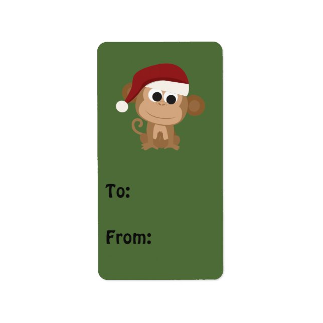 Santa Monkey Label (Front)