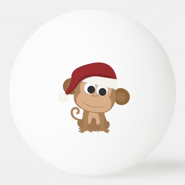 Santa Monkey Ping Pong Ball (Front)
