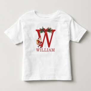 Santa Monogrammed and Name Family Matching Toddler T-Shirt