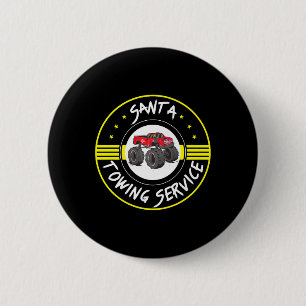 Santa Monster Truck Lover Xmas Boys Monster Truck 6 Cm Round Badge