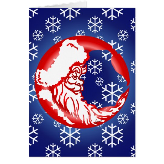 Santa Moon Holiday Card
