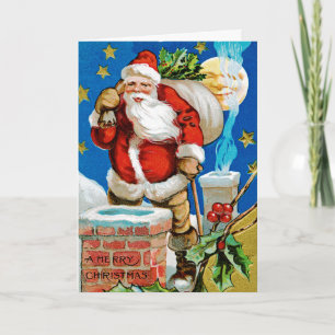 Santa Moon Holiday Card