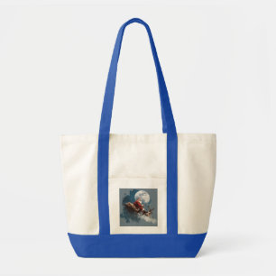 Santa Moonlit Sleigh Ride Tote Bag