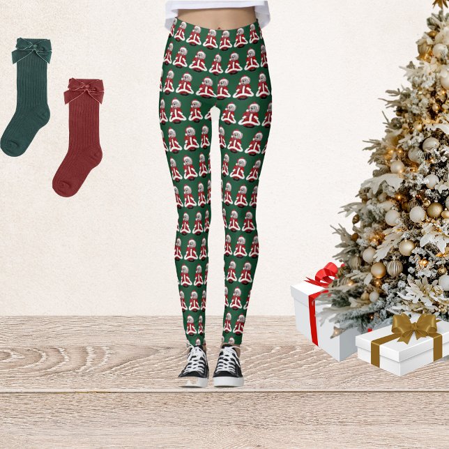 Santa Mouse Green Christmas Leggings (Creator Uploaded)