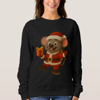 Santa Mouse Long Sleeve T-Shirt | Cute Christmas G Sweatshirt