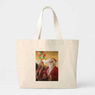 Santa & Mrs. Claus Christmas Celebration – Festive Large Tote Bag