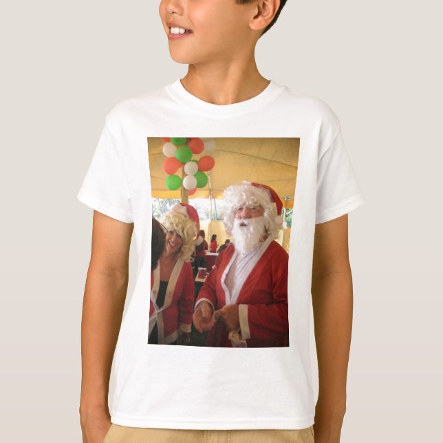 Santa & Mrs. Claus Christmas Celebration – Festive T-Shirt (Front)