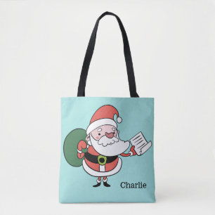 Santa & Mrs. Claus custom name bags