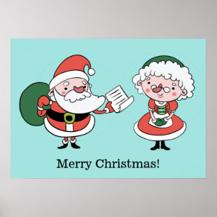 Santa & Mrs. Claus custom poster