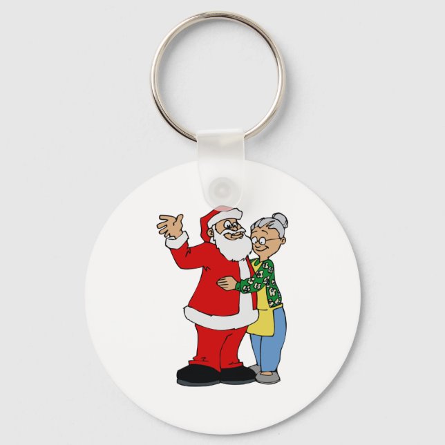 Santa & Mrs. Claus Key Ring (Front)