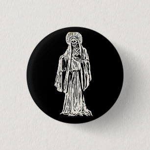 Santa Muerte 3 Cm Round Badge