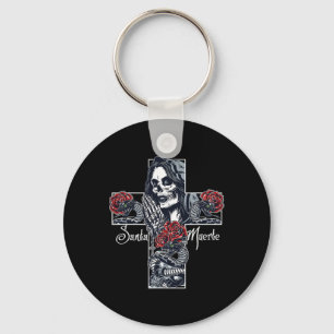 Santa Muerte Cross Costume Halloween Matching Fami Key Ring