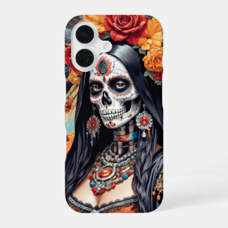 Santa Muerte in traditional costume cover