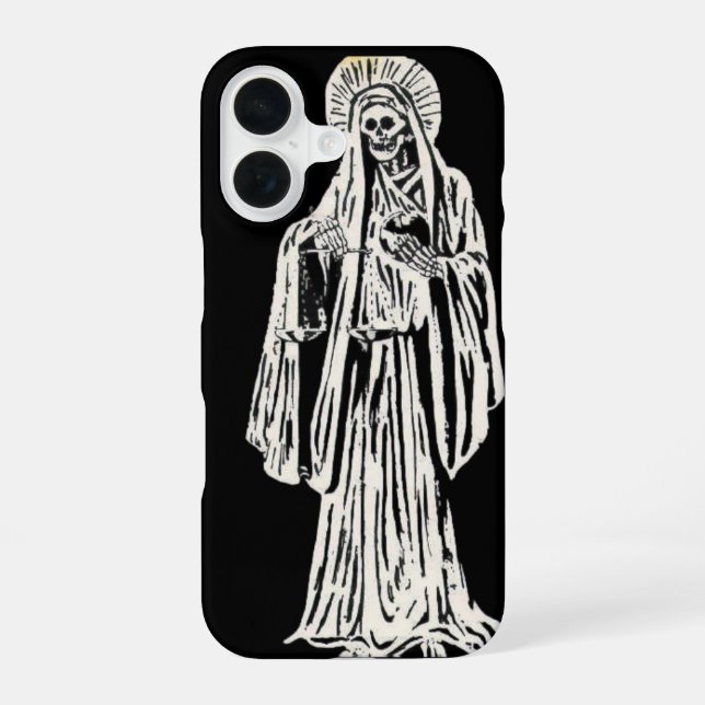 Santa Muerte iPhone 16 Case (Back)