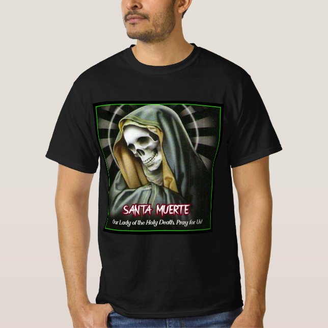 Santa Muerte (Mexican Deity) Halloween Pride T-Shirt (Front)