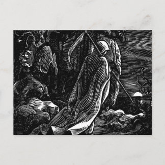 Santa Muerte (Mexican Grim Reaper) circa 1939 Postcard