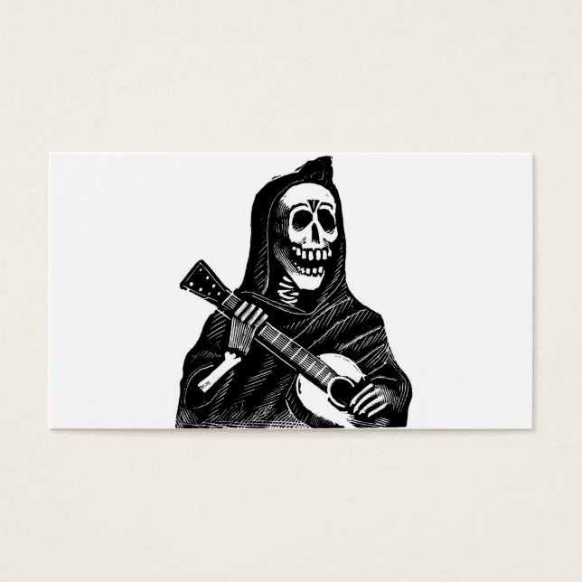 Santa Muerte (Mexican Grim Reaper) Playing Guitar (Front)