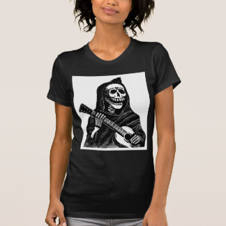 Santa Muerte (Mexican Grim Reaper) Playing Guitar T-Shirt