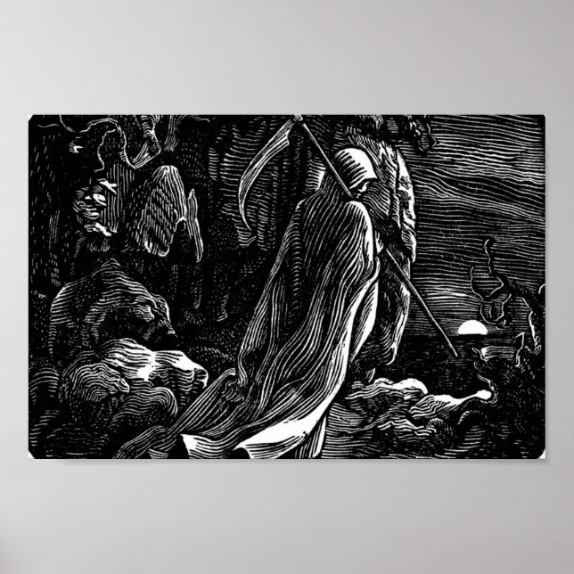 "Santa Muerte" (Mexican Grim Reaper) Poster (Front)