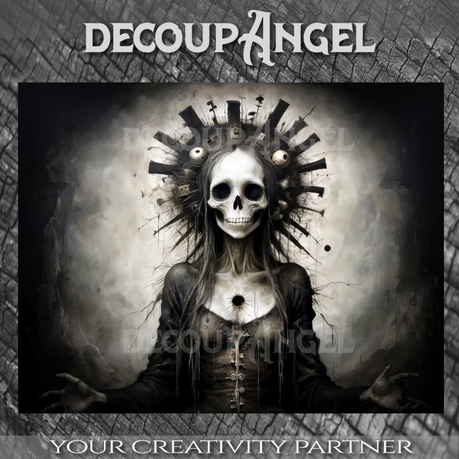 Santa Muerte Whispering Death - Decoupage - Tissue Paper (Creator Uploaded)