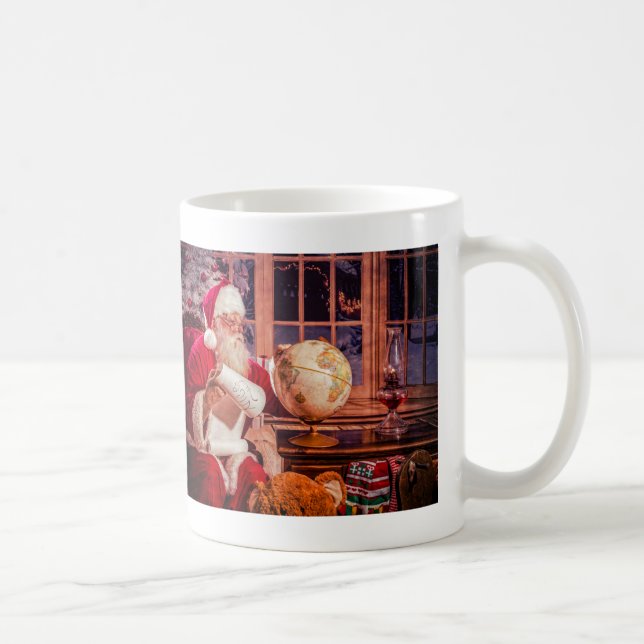 Santa Mug with Stuffed Aninals and Nice list (Right)