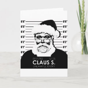 Santa Mugshot Card