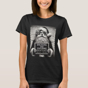 Santa Mugshot Funny Christmas Santa Xmas T-Shirt