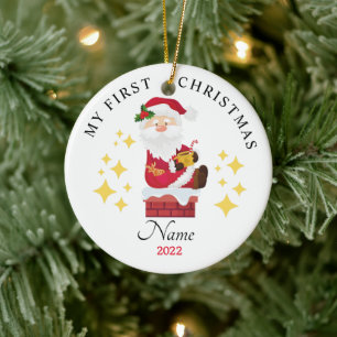 Santa My First Christmas Ornament 2022 for kids