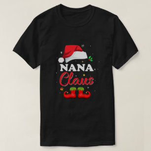 Santa Nana Claus Matching Family Pyjamas Christmas T-Shirt