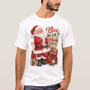 Santa Naughty List Christmas Shirt