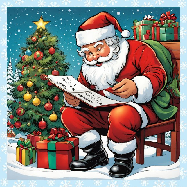 Santa Naughty Nice List Add Names Christmas Jigsaw Puzzle (Creator Uploaded)