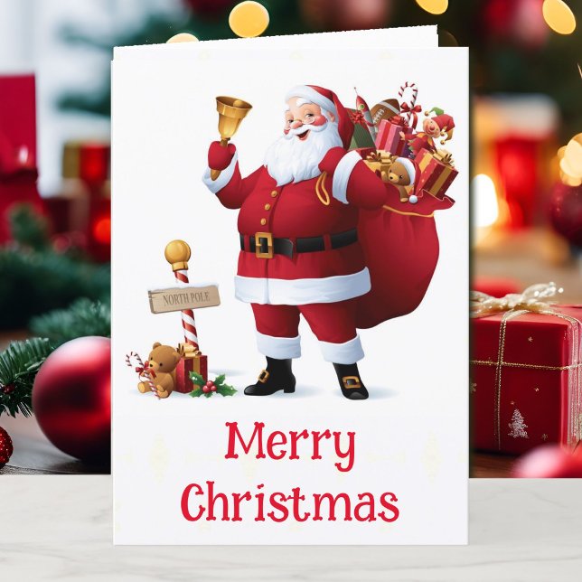 Santa Naughty Nice List Christmas Personalise Name Holiday Card (Creator Uploaded)