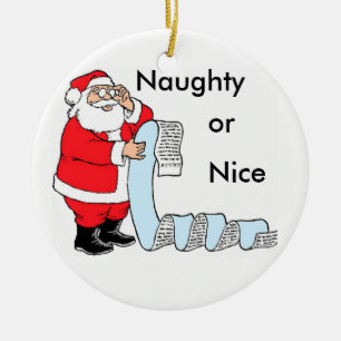 Santa Naughty or Nice Ornament