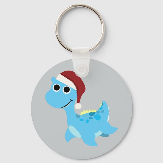 Santa Nessie Key Ring (Front)