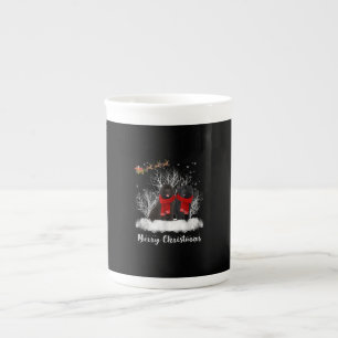 Santa Newfoundland Couple Merry Christmas Dog Gift Bone China Mug