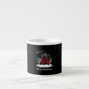 Santa Newfoundland Couple Merry Christmas Dog Gift Espresso Cup