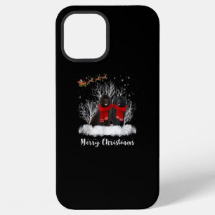 Santa Newfoundland Couple Merry Christmas Dog Gift iPhone 12 Pro Max Case