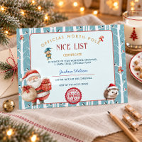 Santa Nice List Winter Woodland Christmas