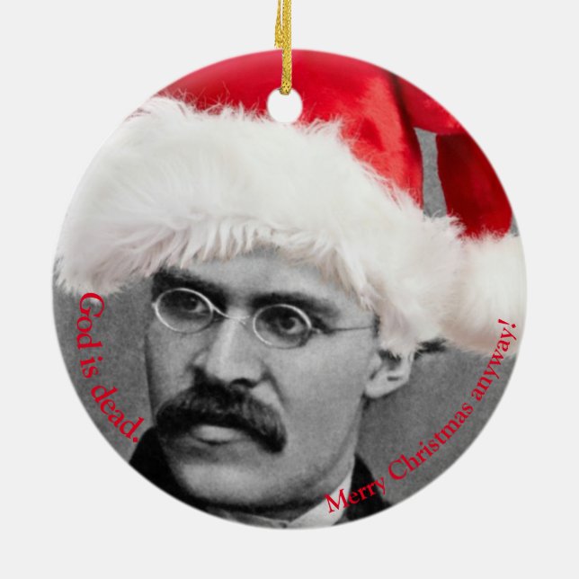 Santa Nietzsche Atheist Ornament (Back)