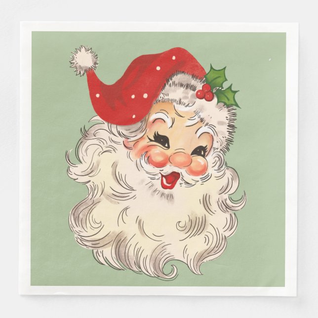Santa No. 3  Paper Dinner Napkins (Front)