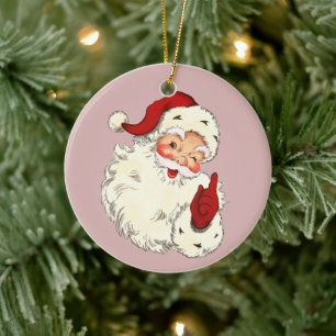 Santa No. 4 Ceramic Ornament