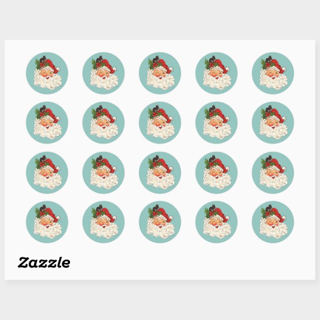 Santa No. 5 Classic Round Sticker (Sheet)