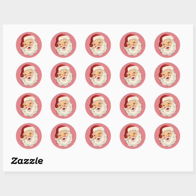 Santa No. 6 Classic Round Sticker (Sheet)