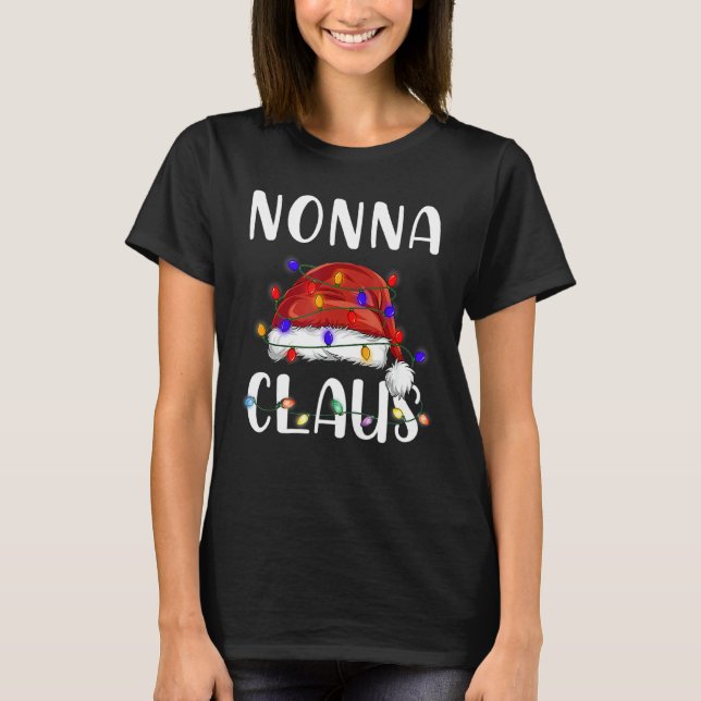 Santa Nonna Claus Christmas Matching Family T-Shirt (Front)