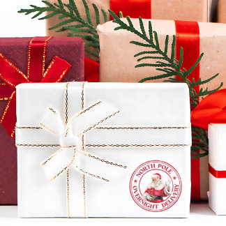 Santa North Pole Delivery  Classic Round Sticker